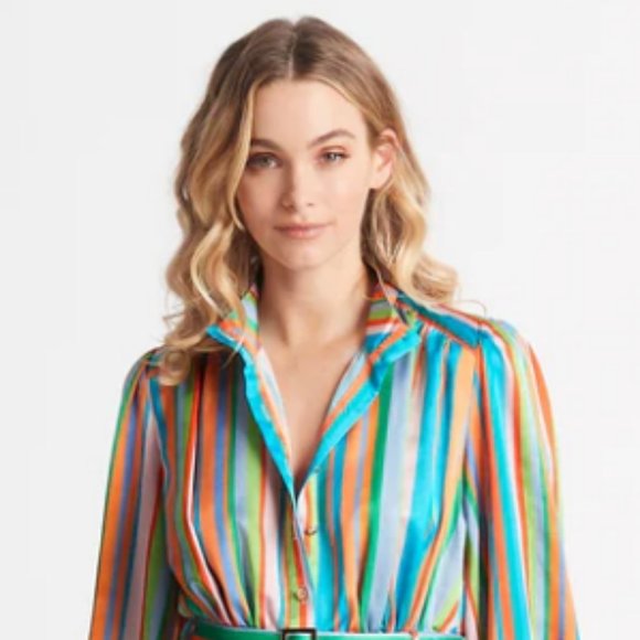 HP👌Trend Alert! Multicolour shirt M (US 10) - Picture 2 of 11